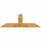 Ekena Millwork Portland Rough Sawn Timber Gable Bracket, Western Red Cedar, 60"W x 20"H x 6"D x 6"F, 8/12 Pitch GBW060X20X0606POR00RWR - alternate 1